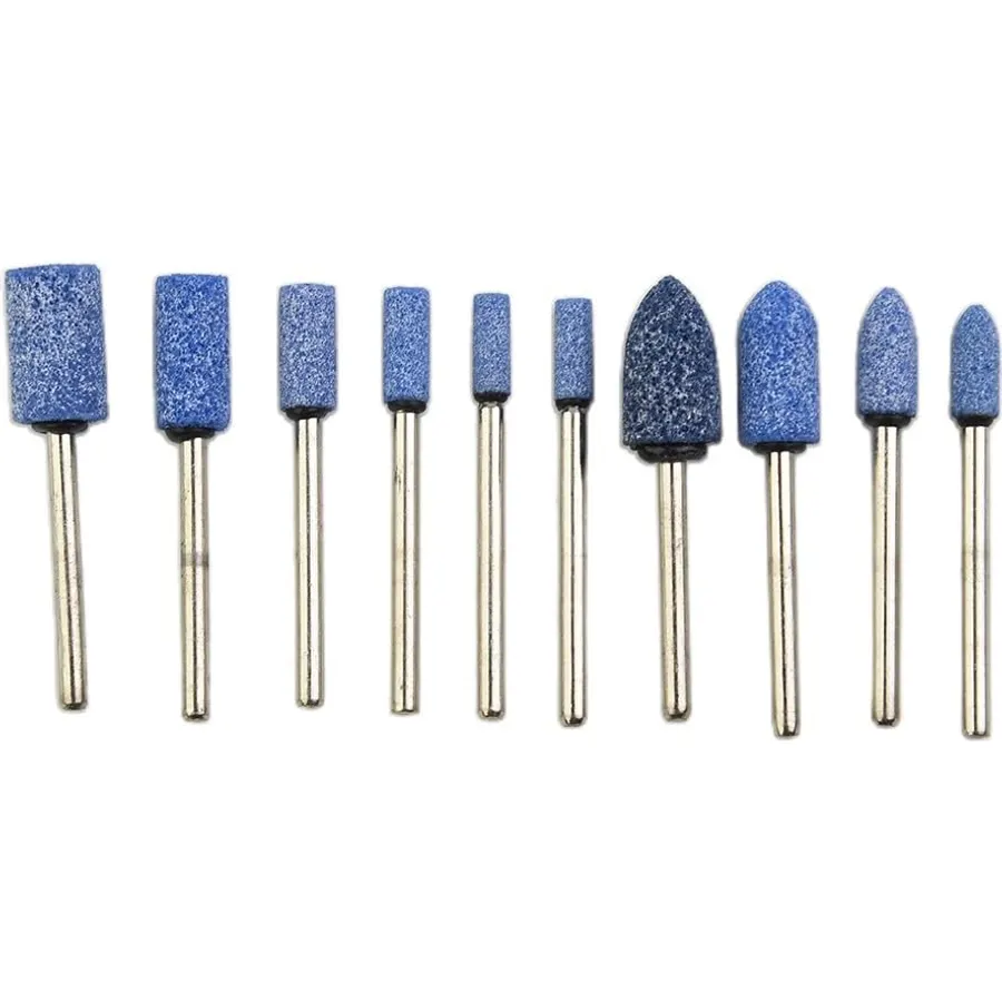 10 Pcs 1/8 Inch Shank Grinding Stones for Rotary Tools Abrasive
