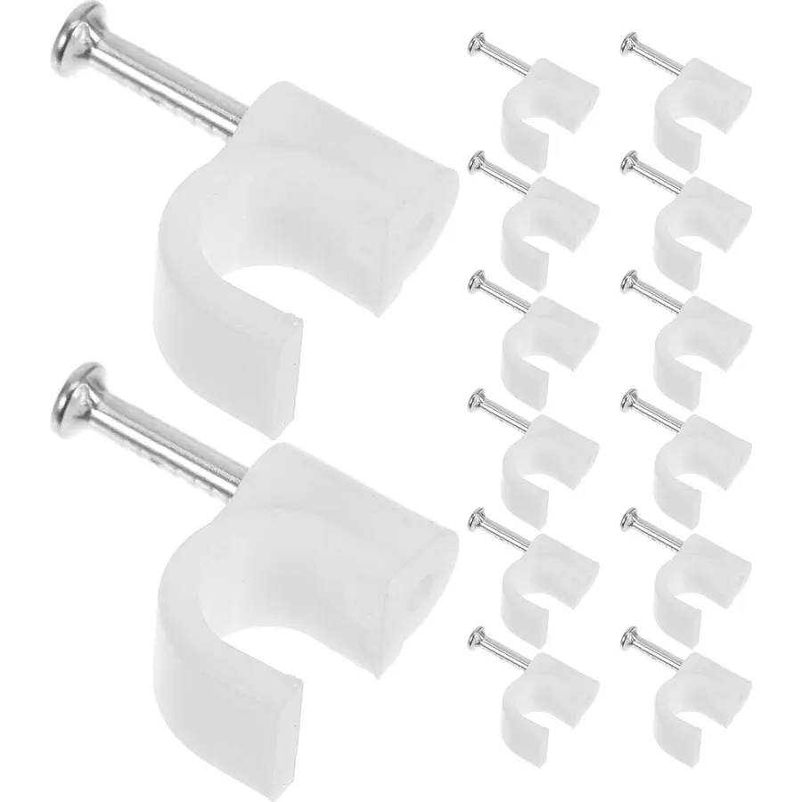 100pcs Cable Wire Clips for Wall Mounting, Cord Management Staples