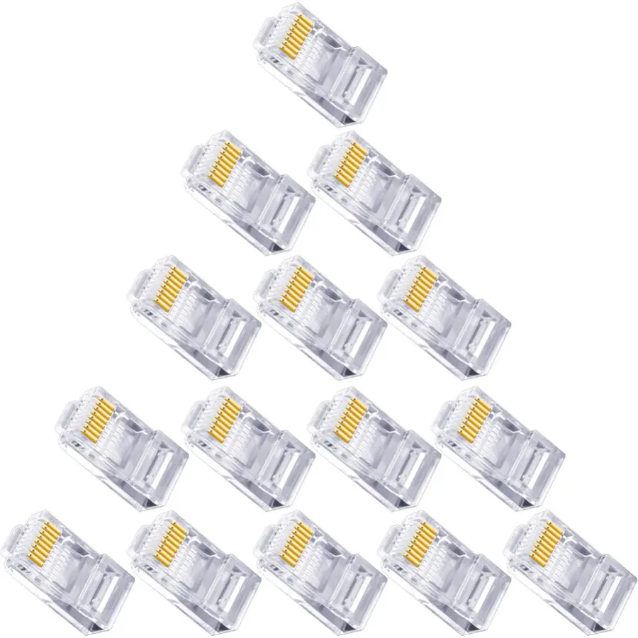 100pcs Rj45 Cat 6a Ethernet Cable Crimp Connector Network Plug