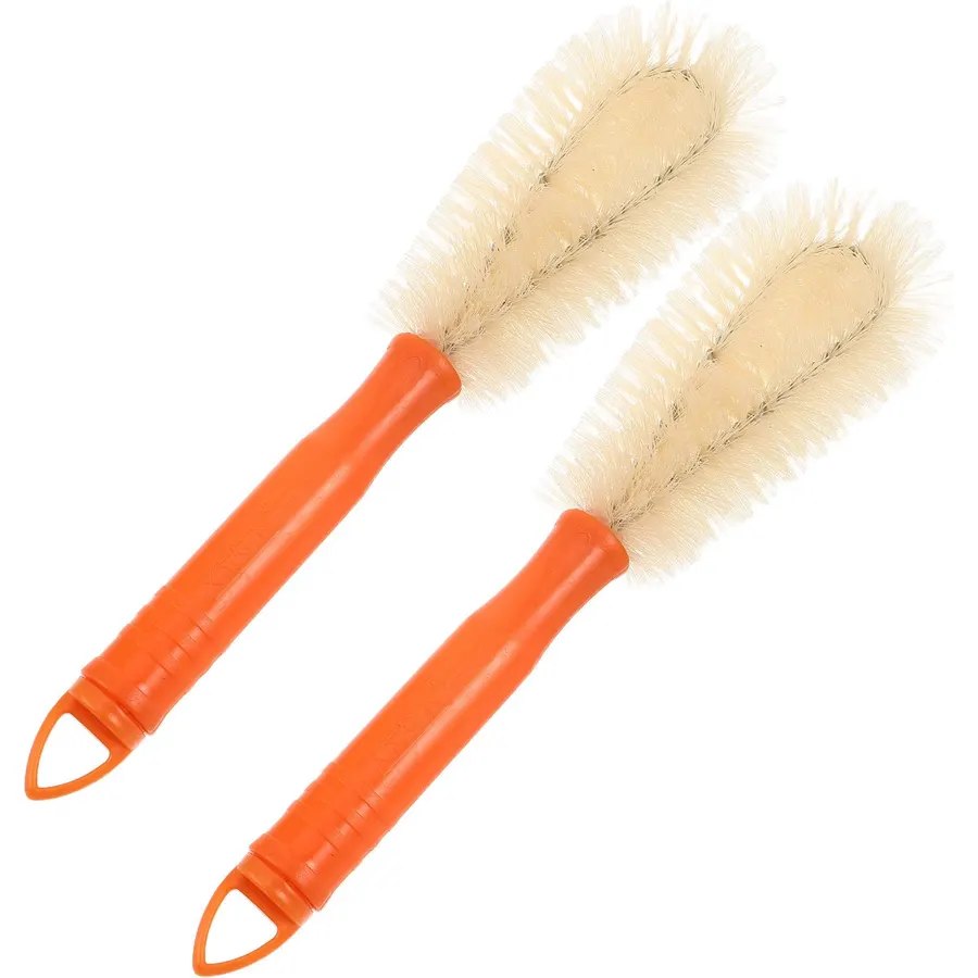 2pcs Car Wheel Rim Cleaning Brush Tire Detailing Tool Ergonomic Grip