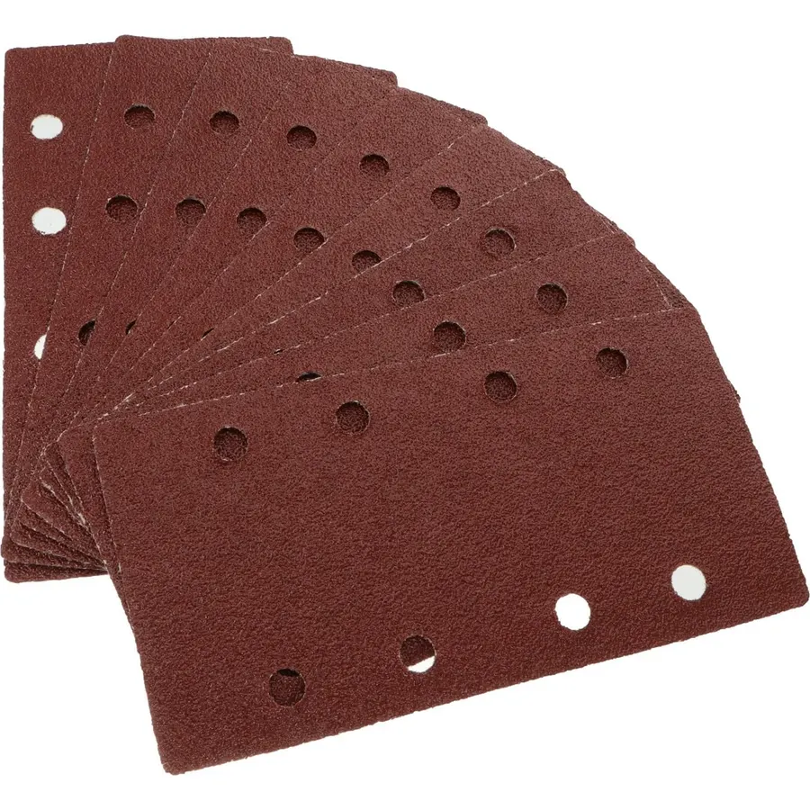 30pcs 8-Hole Red Dry Grit Sandpaper Sheets for Sander Polishing Pads