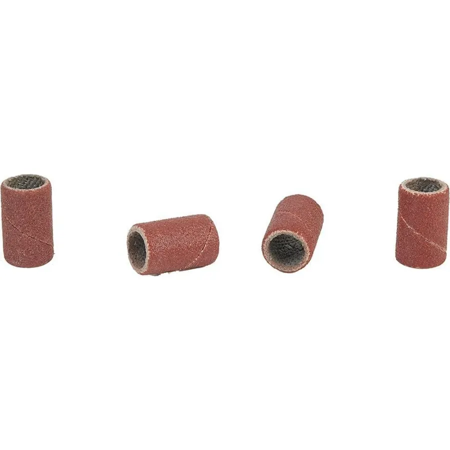 50pcs 320 Grit Drum Sanding Bands Sleeves with 2 Mandrels for Rotary Tool Wood Polishing 6mm Diameter