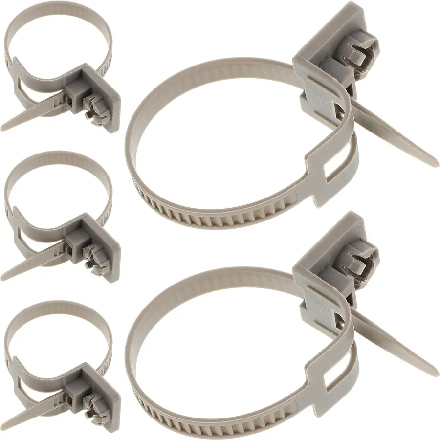 5pcs Push Mount Cable Zip Ties, Adjustable Self Locking Nylon Straps