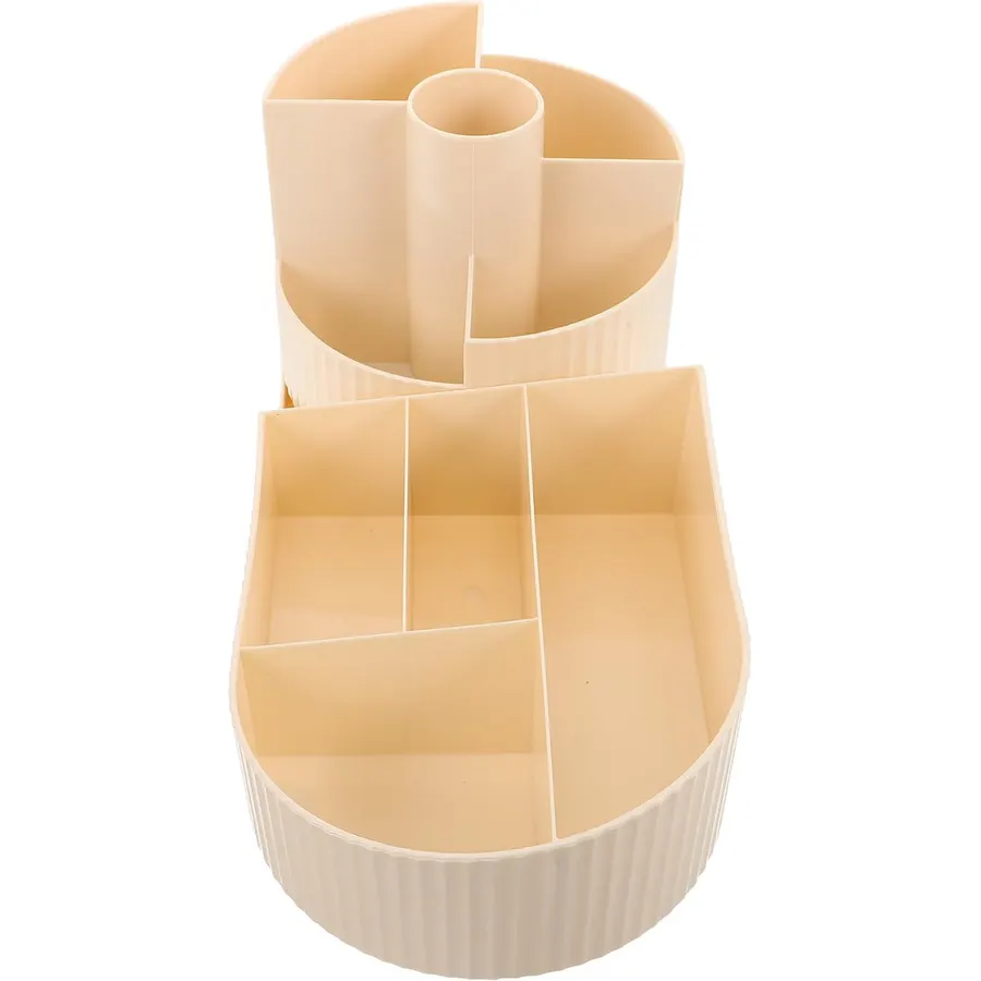 Abaodam 360 Degree Rotating Makeup Storage Case with Multi Tier Organizer
