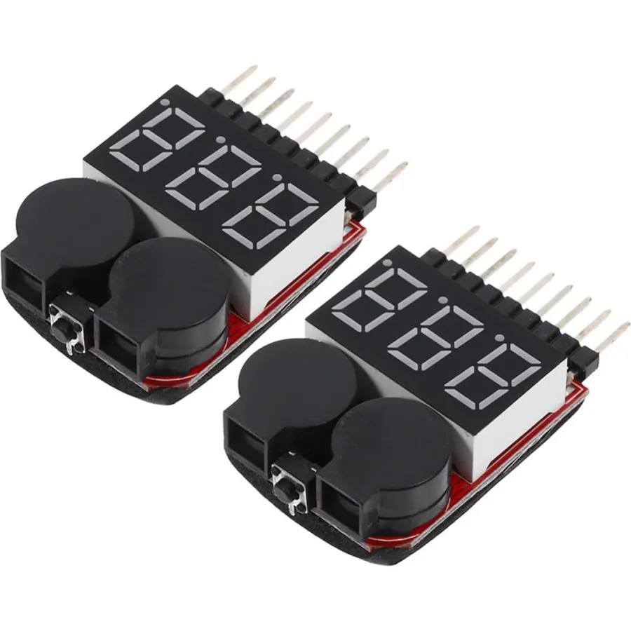 Black Capacity Display 2pcs 18s Lithium Battery Tester