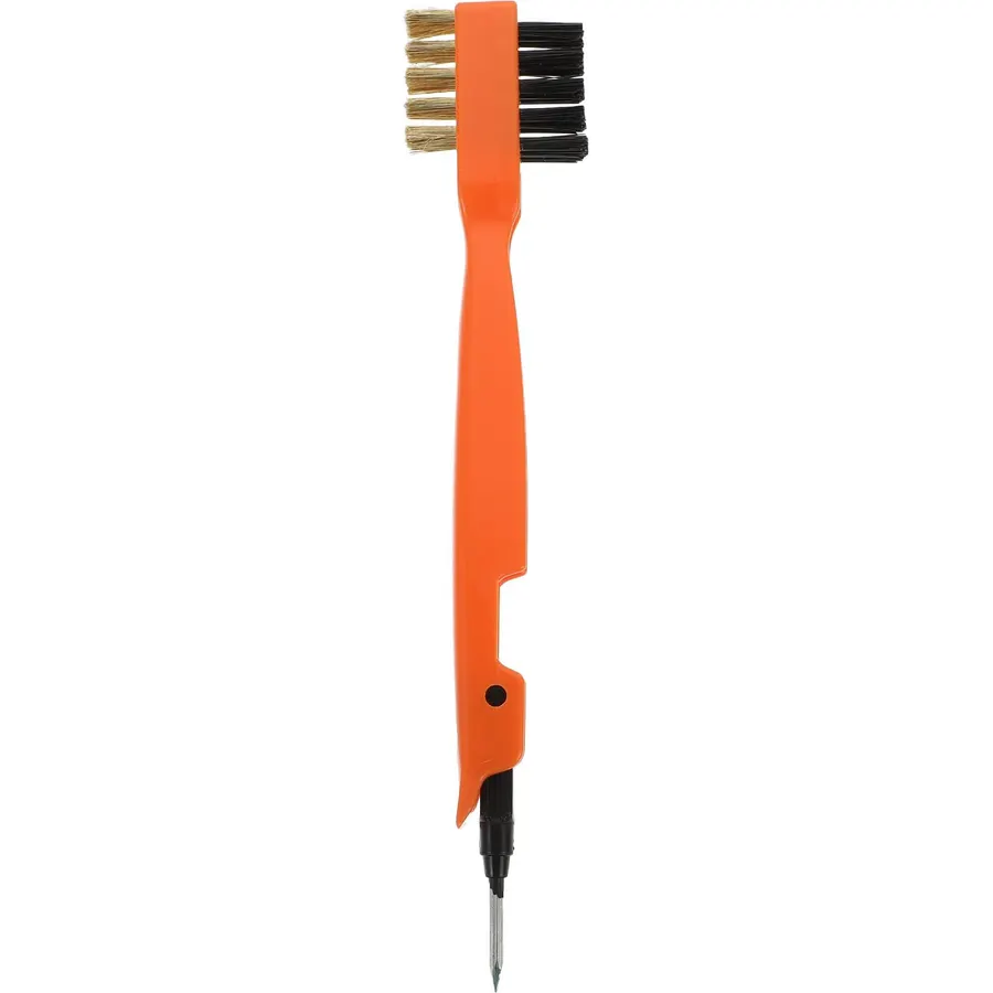 Cooktop Cleaning Brush Pick Needle, Copper Iron PP Orange