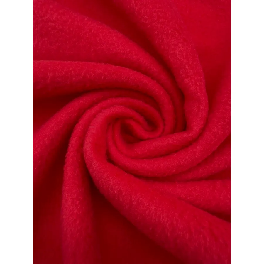 EOVEA - Polar Fleece Fabric by the Yard – Soft Anti-Pill, Warm & Cozy Material for Blankets, Clothing, Crafts, Pet Beds & DIY Sewing – 60” Wide, Solid (Red, 1 Yard)