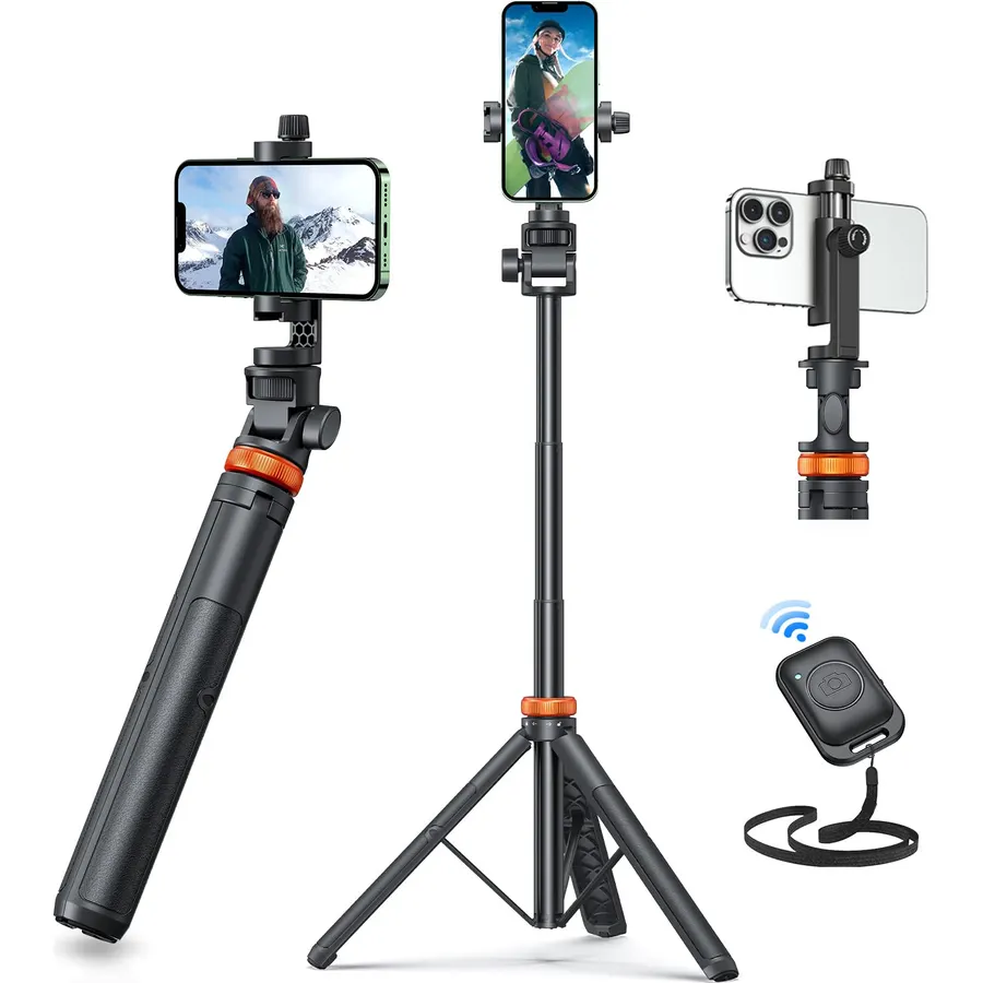 EUCOS Phone Tripod, Tripod for iPhone & Selfie Stick with Remote