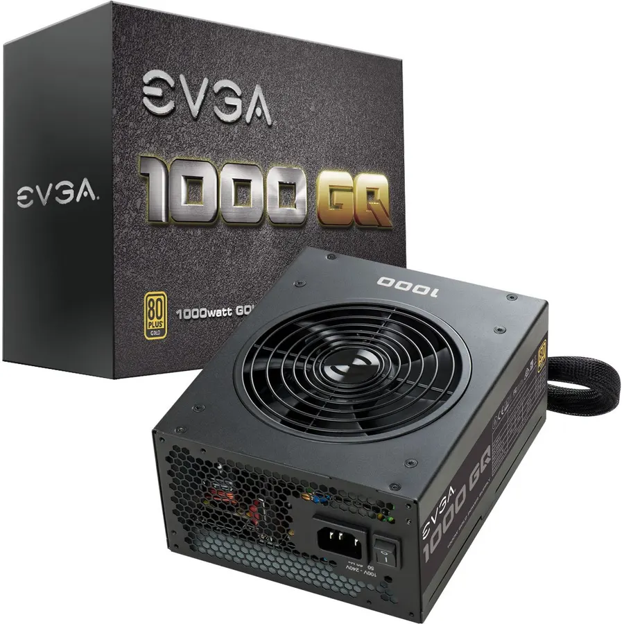 EVGA 210-GQ-1000-V1,1000 GQ, 80+ GOLD 1000W, Semi Modular, EVGA ECO Mode, 5 Year Warranty, Power Supply,Black