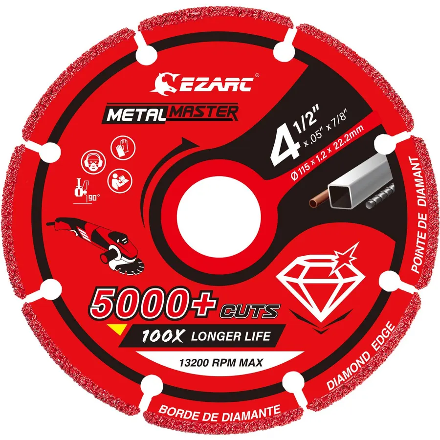 EZARC Diamond Cutting Wheel 4 1/2 x 7/8 Inch for Metal
