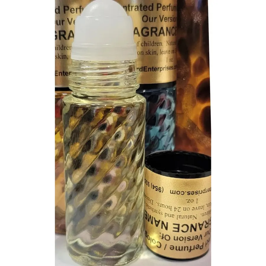HYWD Enterprises Cologne Oil Comparable to DESIRE (Dunhl.) for Men, Fragrance Rendition, Eau de Parfum, 1 oz. (30ml) Swirly Glass Roll on