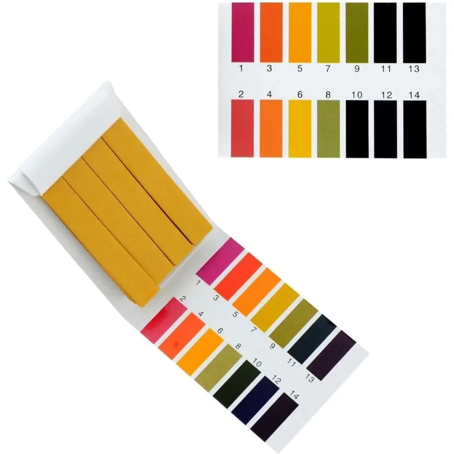 pH Test Strips 1-14 Full Range Litmus Paper for Water Soil Urine - 80 Count Quick Color Change Indicator Kit for Aquarium Pool Spa Testing(80pcs)