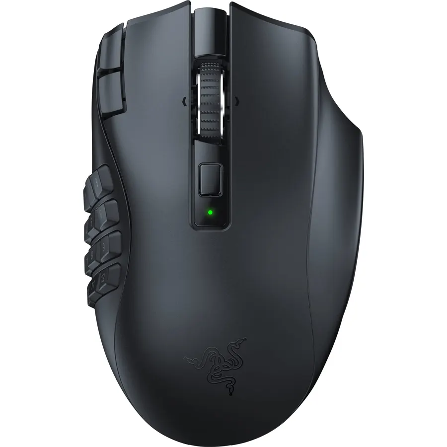 Razer Naga V2 HyperSpeed Wireless MMO Gaming Mouse, 400 Hr Battery, Black